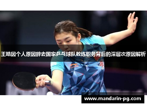 王皓因个人原因辞去国家乒乓球队教练职务背后的深层次原因解析